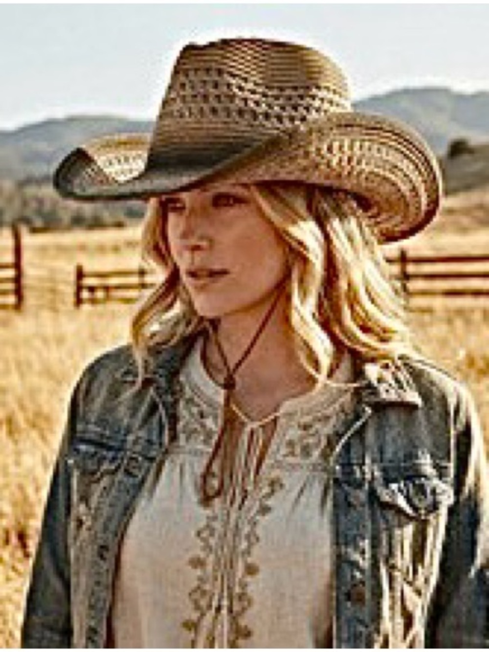 Woven Straw Cowboy Hat - Natural Tan. NWT.